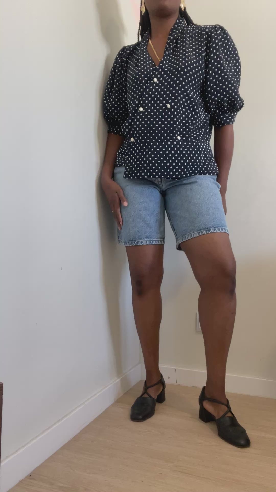 Blusa vintage polka dots